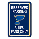 St. Louis Blues Sign 12x18 Plastic Reserved Parking Style CO - Team Fan Cave