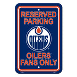 Edmonton Oilers Sign 12x18 Plastic Reserved Parking Style CO - Team Fan Cave