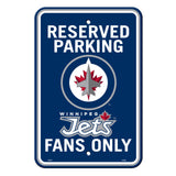 Winnipeg Jets Sign 12x18 Plastic Reserved Parking Style CO - Team Fan Cave