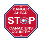 Montreal Canadiens Sign 12x12 Plastic Stop Style - Special Order - Team Fan Cave