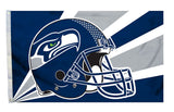 Seattle Seahawks Flag 3x5 Helmet Design - Team Fan Cave