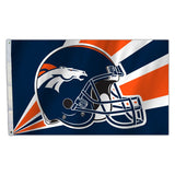 Denver Broncos Flag 3x5 Helmet Design - Team Fan Cave