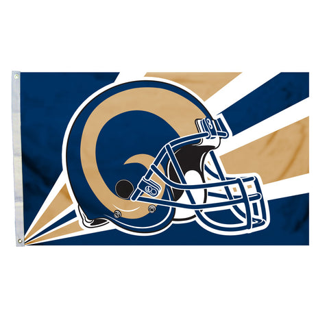 Los Angeles Rams Flag 3x5 Helmet Design - Team Fan Cave