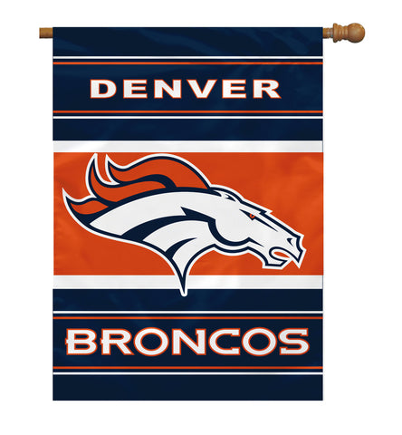 Denver Broncos Banner 28x40 House Flag Style 2 Sided - Team Fan Cave