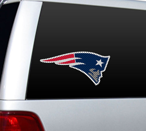 New England Patriots Large Die-Cut Window Film - Team Fan Cave