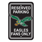 Philadelphia Eagles Sign 12x18 Plastic Reserved Parking Style Retro Design CO - Team Fan Cave