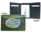 Florida Gators Wallet Trifold Leather Embroidered - Team Fan Cave