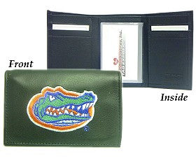 Florida Gators Wallet Trifold Leather Embroidered - Team Fan Cave
