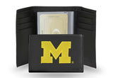 Michigan Wolverines Wallet Trifold Leather Embroidered