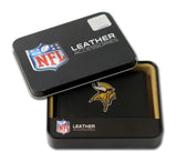 Minnesota Vikings Wallet Trifold Leather Embroidered - Team Fan Cave