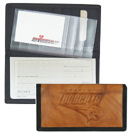 Charlotte Bobcats Leather/Nylon Embossed Checkbook Cover - Team Fan Cave