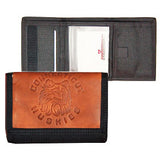 Connecticut Huskies Leather/Nylon Embossed Tri-Fold Wallet - Team Fan Cave