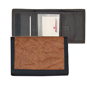 Florida Marlins Leather/Nylon Embossed Tri-Fold Wallet - Team Fan Cave