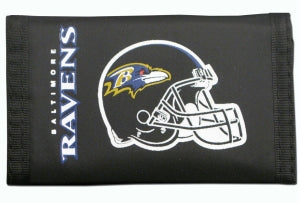 Baltimore Ravens Wallet Nylon Trifold - Team Fan Cave