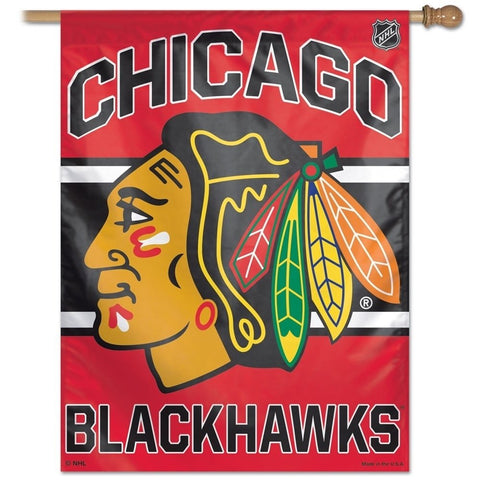 Chicago Blackhawks Banner 27x37 Vertical - Team Fan Cave