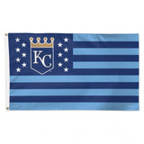 Kansas City Royals Flag 3x5 Deluxe Style Stars and Stripes Design-0