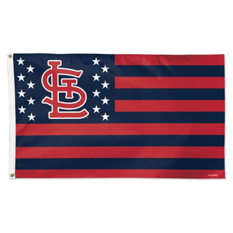 St.Louis Cardinals Flag 3x5 Deluxe Style Stars and Stripes Design-0