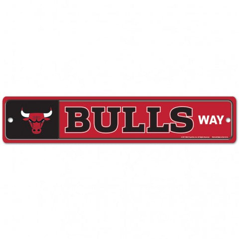 Chicago Bulls Sign 3.75x19 Plastic Street Style