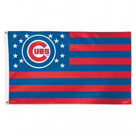 Chicago Cubs Flag 3x5 Deluxe Stars and Stripes-0