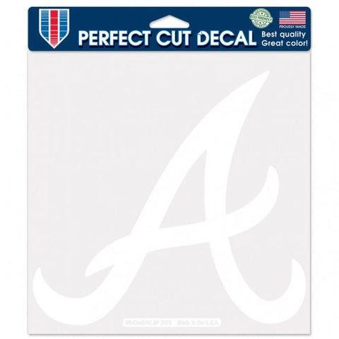 Atlanta Braves Decal 8x8 Die Cut White A - Special Order