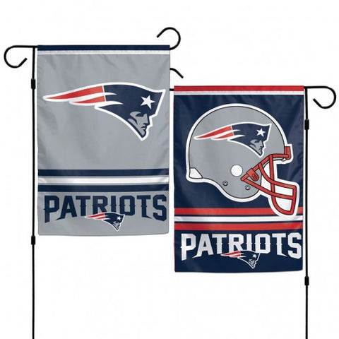 New England Patriots Flag 12x18 Garden Style 2 Sided - Team Fan Cave