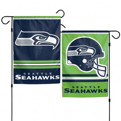 Seattle Seahawks Flag 12x18 Garden Style 2 Sided - Team Fan Cave