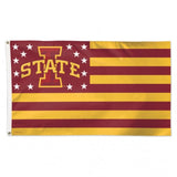 Iowa State Cyclones Flag 3x5 Deluxe Style Stars and Stripes Design - Special Order-0