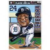Detroit Tigers Miguel Cabrera Caricature Decal 11x17 Multi Use - Team Fan Cave