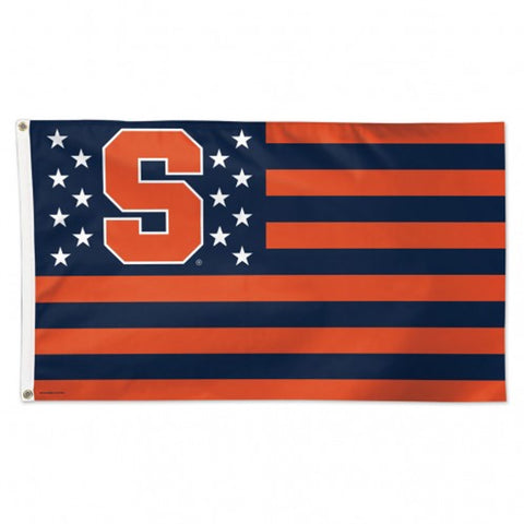 Syracuse Orange Flag 3x5 Deluxe Style Stars and Stripes Design-0