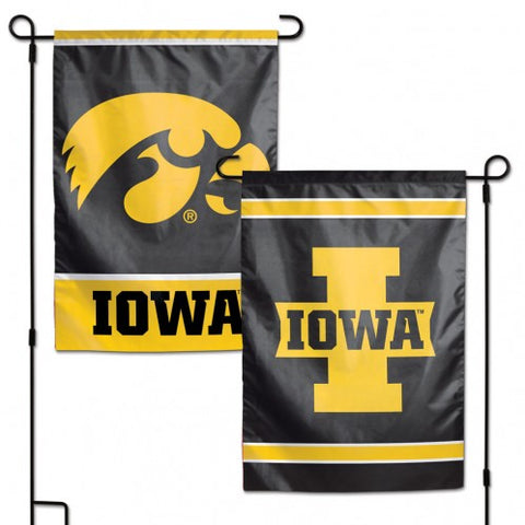 Iowa Hawkeyes Flag 12x18 Garden Style 2 Sided