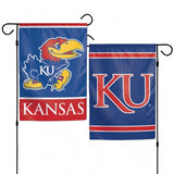 Kansas Jayhawks Flag 12x18 Garden Style 2 Sided - Team Fan Cave