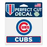 Chicago Cubs Decal 4.5x5.75 Perfect Cut Color - Special Order - Team Fan Cave