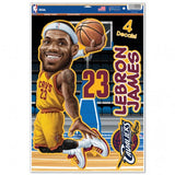 Cleveland Cavaliers Decal 11x17 Multi Use LeBron James Caricature Design - Team Fan Cave