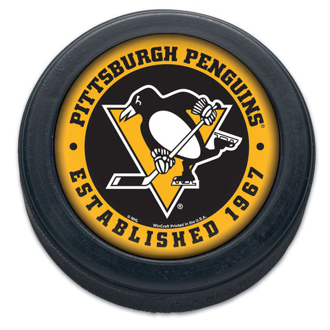 Pittsburgh Penguins Hockey Puck Packaged Est 1967 Design - Team Fan Cave