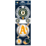 Oakland Athletics Decal 4x11 Die Cut Prismatic Style Special Order - Team Fan Cave