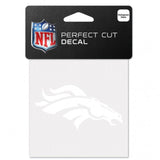Denver Broncos Decal 4x4 Perfect Cut White - Special Order