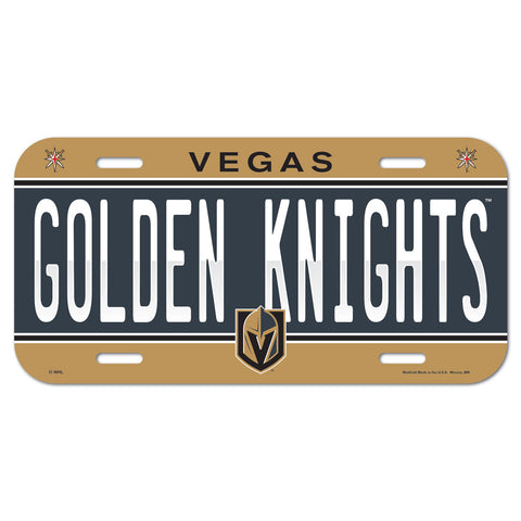 Vegas Golden Knights License Plate Plastic - Team Fan Cave