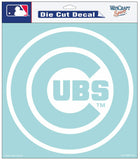 Chicago Cubs Decal 8x8 Die Cut White - Team Fan Cave
