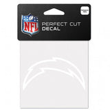 Los Angeles Chargers Decal 4x4 Perfect Cut White