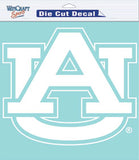Auburn Tigers Decal 8x8 Die Cut White