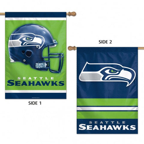 Seattle Seahawks Banner 28x40 Vertical 2 Sided - Team Fan Cave