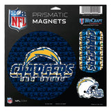 San Diego Chargers Magnets 11x11 Die Cut Prismatic Set of 3 - Team Fan Cave