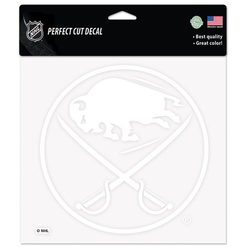 Buffalo Sabres Decal 8x8 Perfect Cut White - Team Fan Cave