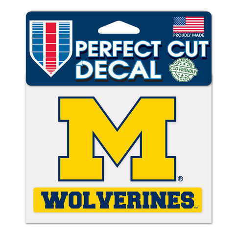 Michigan Wolverines Decal 4.5x5.75 Perfect Cut Color