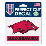 Arkansas Razorbacks Decal 4.5x5.75 Perfect Cut Color - Special Order - Team Fan Cave