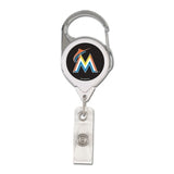 Miami Marlins Retractable Premium Badge Holder Special Order - Team Fan Cave