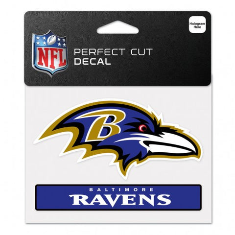 Baltimore Ravens Decal 4.5x5.75 Perfect Cut Color
