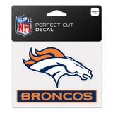 Denver Broncos Decal 4.5x5.75 Perfect Cut Color - Team Fan Cave