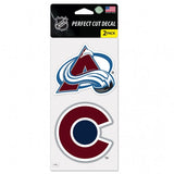 Colorado Avalanche Decal 4x4 Perfect Cut Set of 2