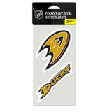 Anaheim Ducks Decal 4x4 Perfect Cut Set of 2 - Special Order - Team Fan Cave